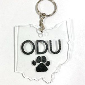 ODU/Ohio Dominican University Ohio Shaped‎ Keychain
